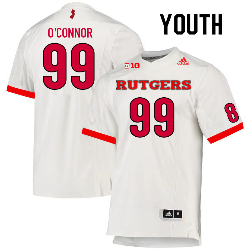 Youth #99 Michael O'Connor Rutgers Scarlet Knights College Football Jerseys Sale-White - Click Image to Close